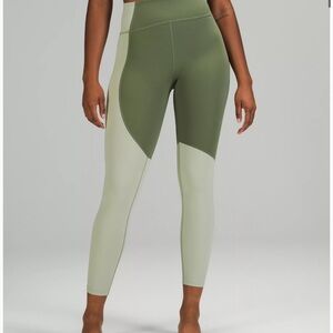 Lululemon Green Color Block Leggings
